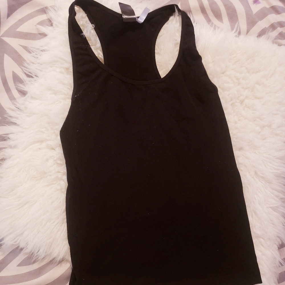 Stretchy black tank top